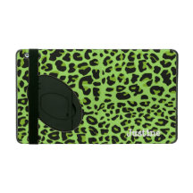 Green Leopard Spots iPad Case