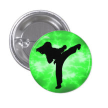 Green Lightning Lady Button
