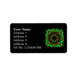 Green Lights mandala Address labels (M)