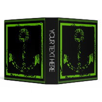 Green Lime Anchor Fine Art 3 Ring Binders