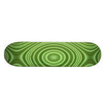 Green Line Pattern Custom Skate Board