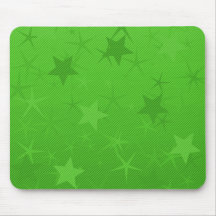 Green Lined Star Field Mouse Pad