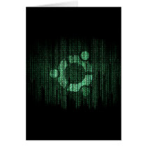 Green Linux Terminal Greeting Card