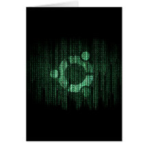 Green Linux Terminal Greeting Card