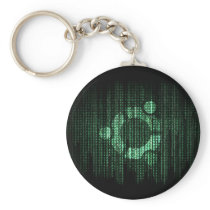 Green Linux Terminal Keychain