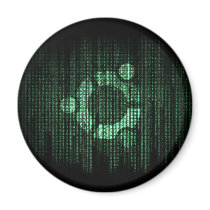 Green Linux Terminal Fridge Magnets