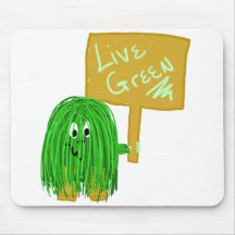 Green live green mouse pads