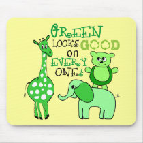 Green Living Message Gear Mouse Pad