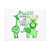 Green Living Message Gear Post Card