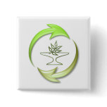 Green Living Square Button
