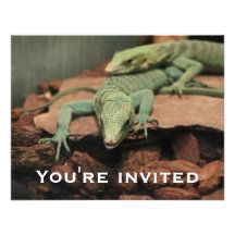 Green Lizards Custom Invites