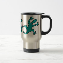 green lizzard aluminum travel mug