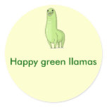 Green llama Sticker