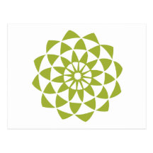Green Lotus Flower Postcards