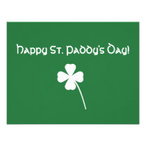 Green Lucky Clover Saint Patrick's Day Note invitations