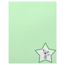 Green Lucky Star - Lucky the Cat Personalized Letterhead