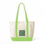 Green & Magenta Multi Stripe Hibiscus Flowers bags