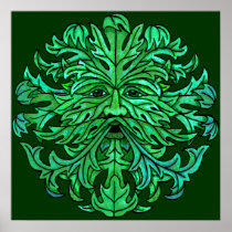 Green Man Gaze Print