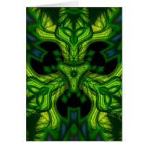 Green Man Goblin – Emerald and Gold Mask Card