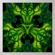 Green Man Goblin – Emerald and Gold Mask Poster