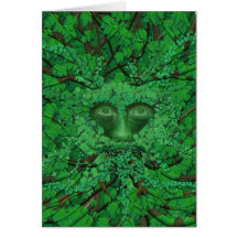 Green Man Greetings card