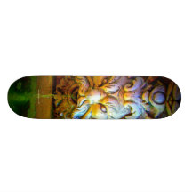 Green man skateboard