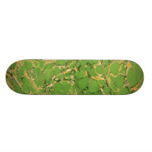 Green Marbleized Skateboard Deck