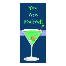 Green Martini Invitation
