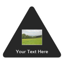 Green meadow. Countryside scenery. Sticker
