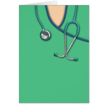Green Medical Scrubs Card