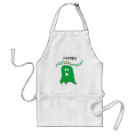 Green Message Halloween Ghost aprons