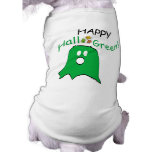 Green Message Halloween Ghost pet clothing