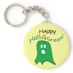 Green Message Halloween Ghost keychains