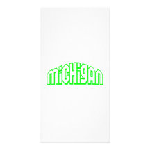 Green Michigan Photo Card