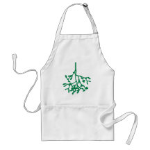Green Mistletoe Apron