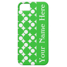 Green Mod Ball Design with name iPhone 5 Case