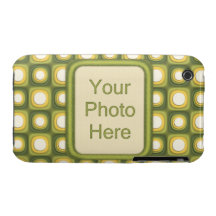 Green Mod Polkadots iPhone 3 Case