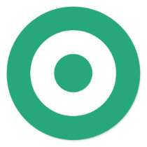 Green Mod Round Sticker