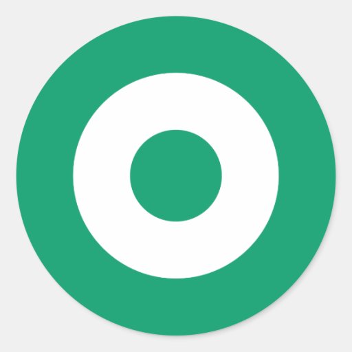 Green Mod Round Sticker