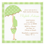 Green Mom To Be Baby Shower Invitations
