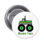 Green Monster Truck Button