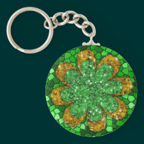 Green Mosaic keychains