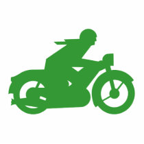 Green Motorbiker Sign Acrylic Cut Outs