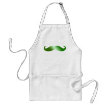 Green Moustache Apron