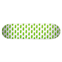 Green Moustaches Skate Board