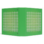 Green Multiplication Table Binder