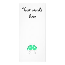 Green mushrooms customized rack card