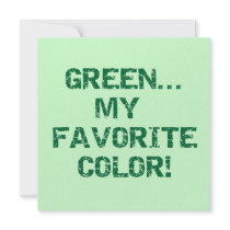 Green My Favourite Colour T-shirts and Gifts