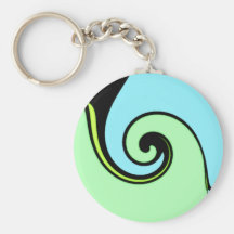 Green 'n' Blue Swirl Keychain