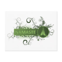 Green Namaste English Post Cards